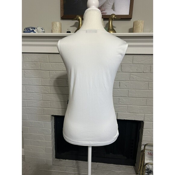 Rare Woman’s Euro Y2K Beaded Embroidered Graphic Cartoon Print Tank Size Large - Picture 5 of 7